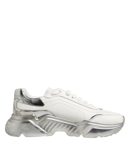 White Silver Daymaster Low Top Sneakers Shoes