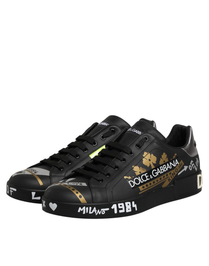 Black Crown Logo Low Top Men Sneakers Shoes