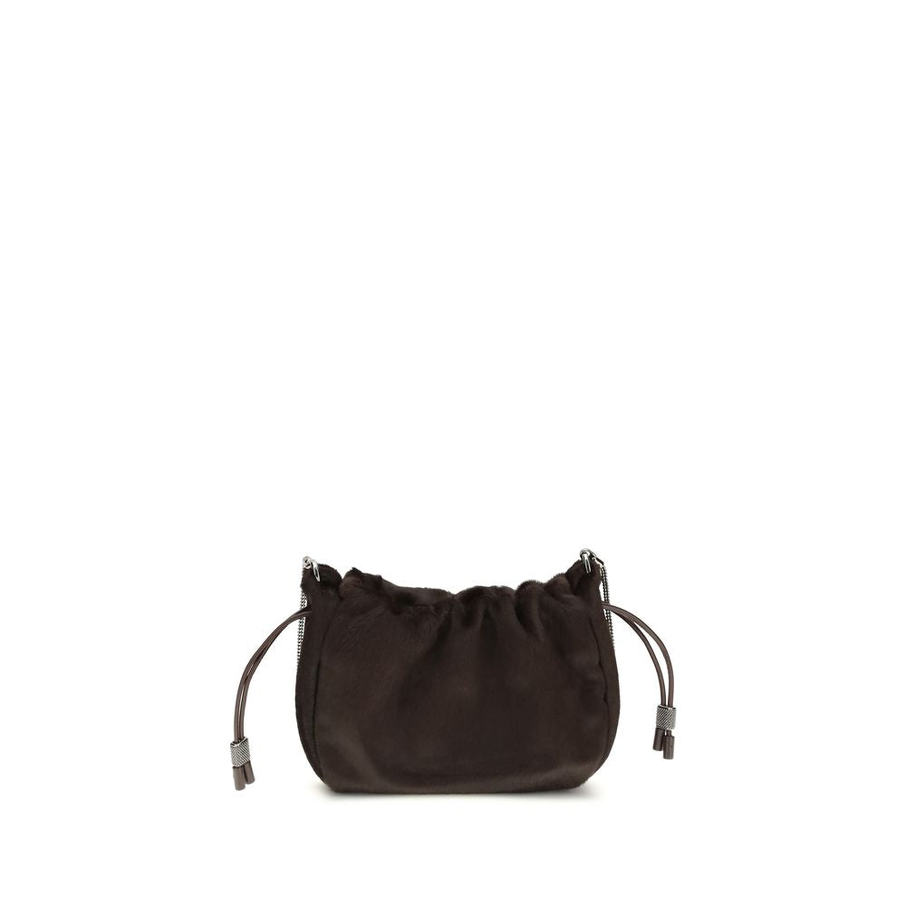 Brown Fur Shoulder Bag