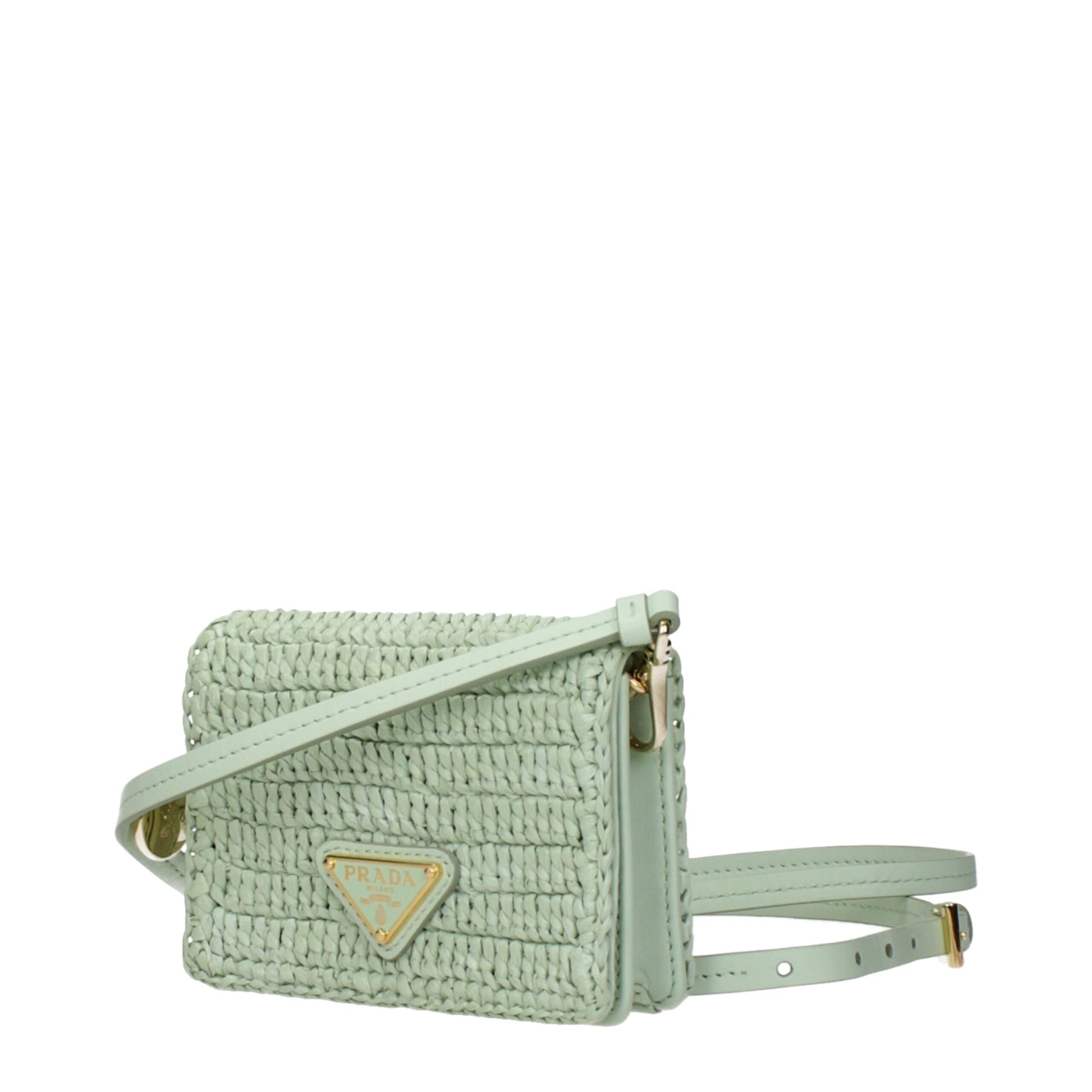 Green Raffia Crossbody Bag