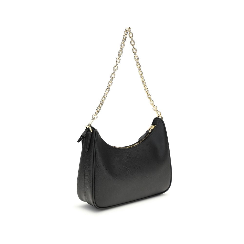 Black Recycled Polyamide Shoulder Bag