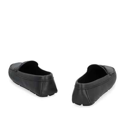 Black Calfskin Slip-On Loafers