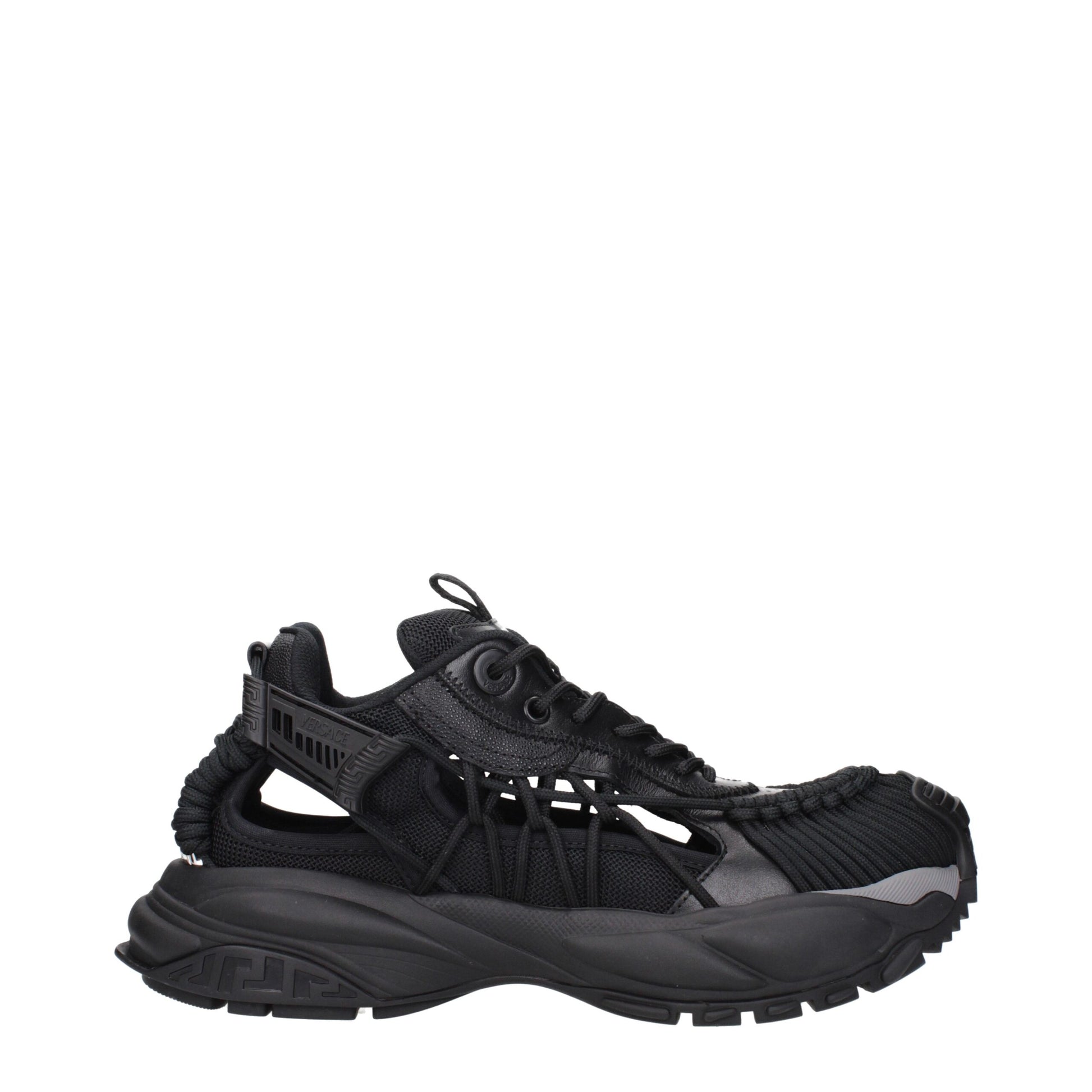 Black Leather Athletic Sneakers