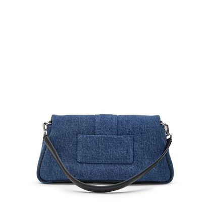 Blue Cotton Handbag