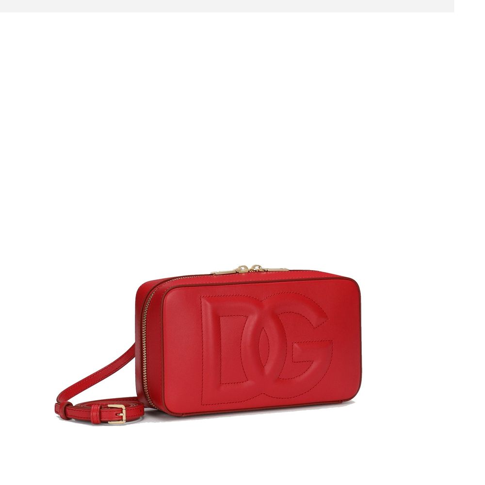 Red Calfskin Crossbody Bag