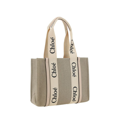 Beige Linen Handbag