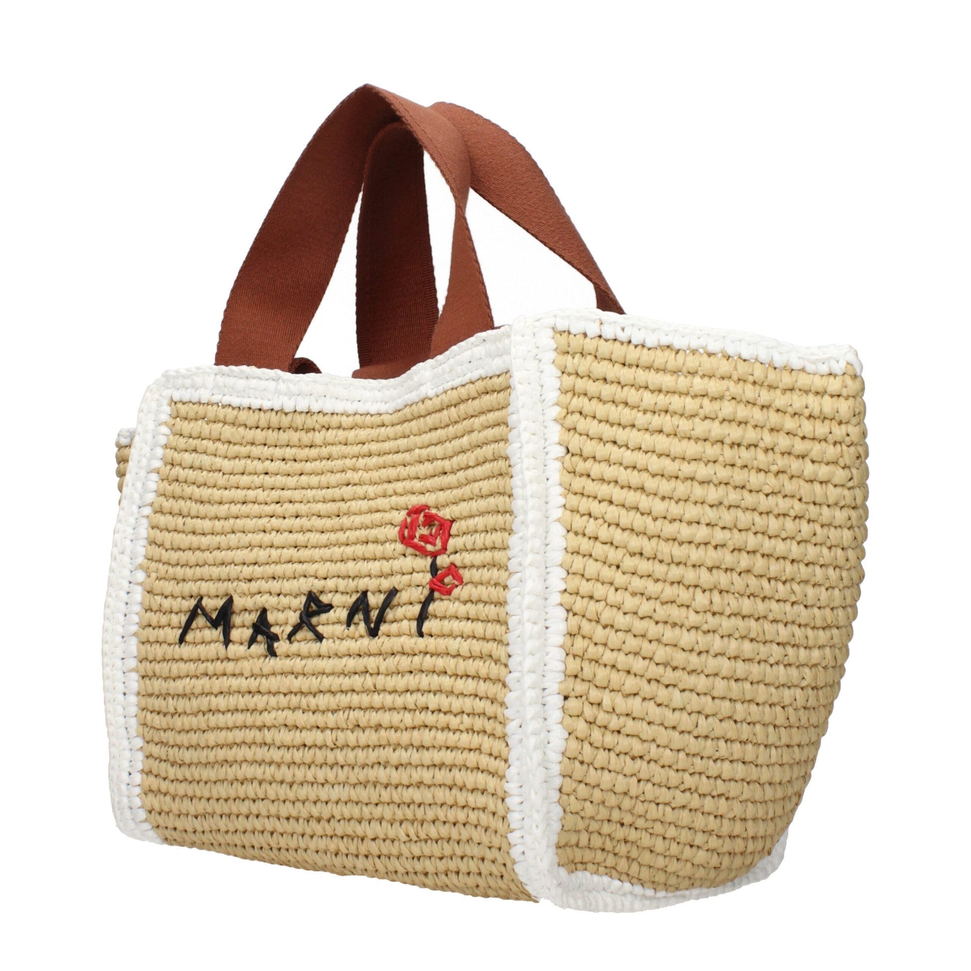 Beige Raffia Handbag